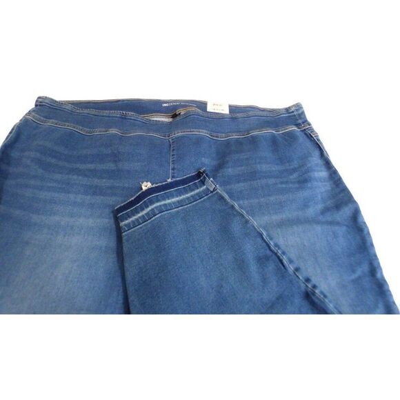 INC International Concepts Plus Size Pull-On Denim Jeggings, Pineapple, Sz 28W - Picture 3 of 11